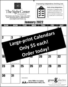 Image of The Sight Center 2022 Large-Print Calendar