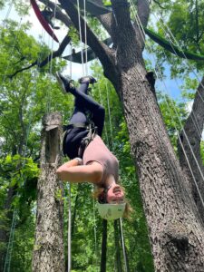 Picture of Melody at the Metropark's “hammocking at height” program