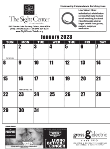 March 2023 Large print calendar page