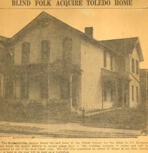 Newspaper picture of old house from Michigan Ave
